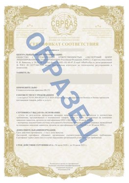 Образец Сертификат СТО 01.064.00220722.2-2020 Саратов Сертификат СТО 01.064.00220722.2-2020 