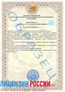 Образец сертификата соответствия (приложение) Саратов Сертификат ISO 27001