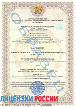 Образец разрешение Саратов Сертификат ISO 50001