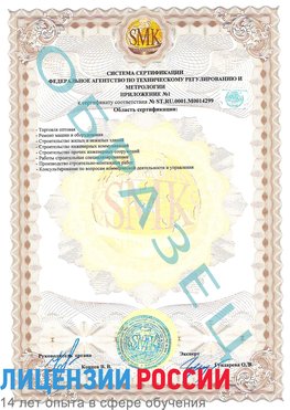 Образец сертификата соответствия (приложение) Саратов Сертификат ISO 14001